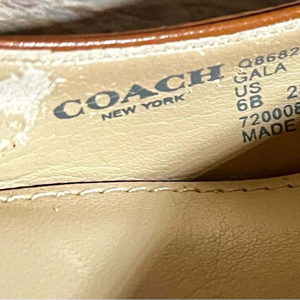 Coach GALA Women's Brown Peep Toe Wedge Heels - Picture 5 of 16